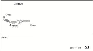 Zestaw tłumików, kompletny układ wydechowy - WALKER SEK017118B