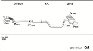 Zestaw tłumików, kompletny układ wydechowy - WALKER SEK017903AA