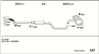 Zestaw tłumików, kompletny układ wydechowy - WALKER SEK018383