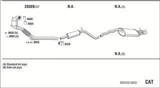 Zestaw tłumików, kompletny układ wydechowy - WALKER SEK021803
