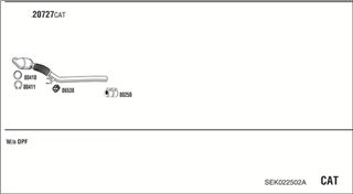 Zestaw tłumików, kompletny układ wydechowy - WALKER SEK022502A