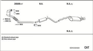 Zestaw tłumików, kompletny układ wydechowy - WALKER SEK030569