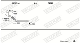 Zestaw tłumików, kompletny układ wydechowy - WALKER SEK106389