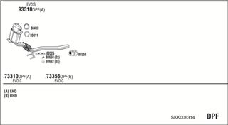 Zestaw tłumików, kompletny układ wydechowy - WALKER SKK006314