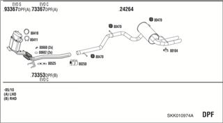 Zestaw tłumików, kompletny układ wydechowy - WALKER SKK010974A