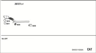 Zestaw tłumików, kompletny układ wydechowy - WALKER SKK011006A