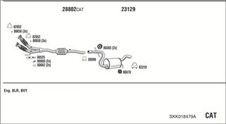 Zestaw tłumików, kompletny układ wydechowy - WALKER SKK018479A