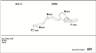 Zestaw tłumików, kompletny układ wydechowy - WALKER SKK032752BA