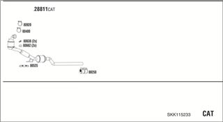Zestaw tłumików, kompletny układ wydechowy - WALKER SKK115233