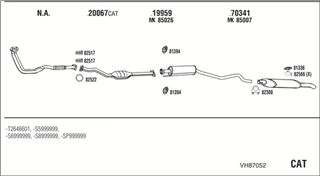 Zestaw tłumików, kompletny układ wydechowy - WALKER VH87052