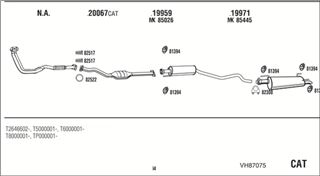 Zestaw tłumików, kompletny układ wydechowy - WALKER VH87075