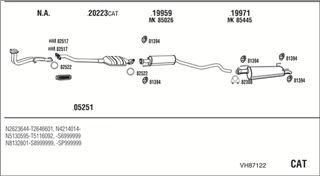 Zestaw tłumików, kompletny układ wydechowy - WALKER VH87122