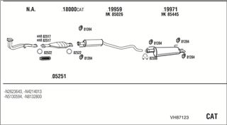 Zestaw tłumików, kompletny układ wydechowy - WALKER VH87123