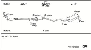 Zestaw tłumików, kompletny układ wydechowy - WALKER VHH19133BD