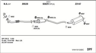 Zestaw tłumików, kompletny układ wydechowy - WALKER VHH19135BC