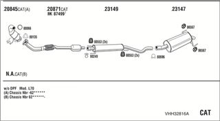 Zestaw tłumików, kompletny układ wydechowy - WALKER VHH32816A