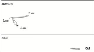 Zestaw tłumików, kompletny układ wydechowy - WALKER VWH05962