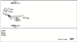 Zestaw tłumików, kompletny układ wydechowy - WALKER VWK011228B