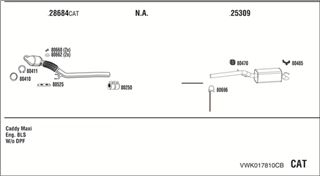 Zestaw tłumików, kompletny układ wydechowy - WALKER VWK017810CB