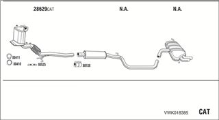 Zestaw tłumików, kompletny układ wydechowy - WALKER VWK018385