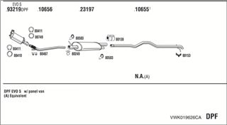Zestaw tłumików, kompletny układ wydechowy - WALKER VWK019626CA