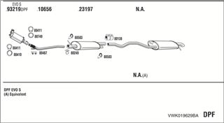 Zestaw tłumików, kompletny układ wydechowy - WALKER VWK019629BA