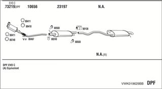 Zestaw tłumików, kompletny układ wydechowy - WALKER VWK019629BB