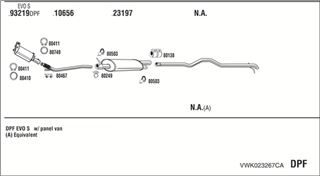Zestaw tłumików, kompletny układ wydechowy - WALKER VWK023267CA