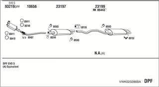 Zestaw tłumików, kompletny układ wydechowy - WALKER VWK023286BA