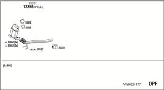 Zestaw tłumików, kompletny układ wydechowy - WALKER VWK024177