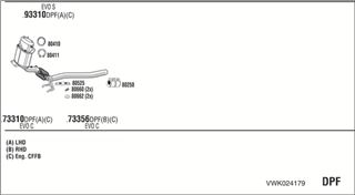 Zestaw tłumików, kompletny układ wydechowy - WALKER VWK024179