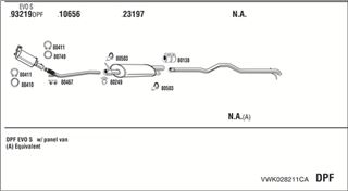 Zestaw tłumików, kompletny układ wydechowy - WALKER VWK028211CA