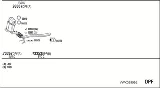 Zestaw tłumików, kompletny układ wydechowy - WALKER VWK029995