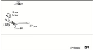 Zestaw tłumików, kompletny układ wydechowy - WALKER VWK032629