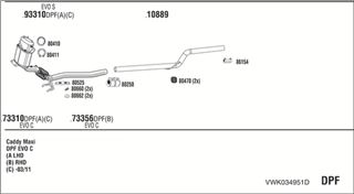 Zestaw tłumików, kompletny układ wydechowy - WALKER VWK034951D