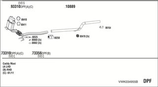 Zestaw tłumików, kompletny układ wydechowy - WALKER VWK034955B