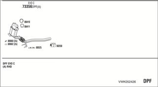 Zestaw tłumików, kompletny układ wydechowy - WALKER VWK052426