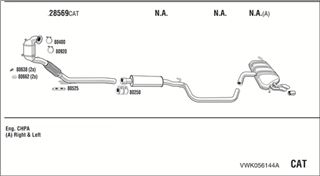 Zestaw tłumików, kompletny układ wydechowy - WALKER VWK056144A