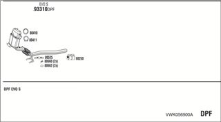 Zestaw tłumików, kompletny układ wydechowy - WALKER VWK056900A