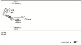 Zestaw tłumików, kompletny układ wydechowy - WALKER VWK056901B