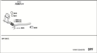 Zestaw tłumików, kompletny układ wydechowy - WALKER VWK133497B