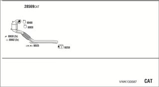 Zestaw tłumików, kompletny układ wydechowy - WALKER VWK133587