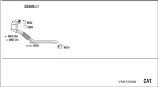 Zestaw tłumików, kompletny układ wydechowy - WALKER VWK133598